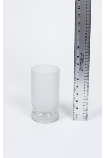 Frosted Glass Pedestal Vase